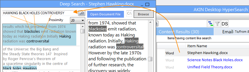 Deep Text Content Search Fuzzy